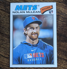 2026 Topps Heritage Rookie Nolan McLean New York Mets Card #150 Image Variation