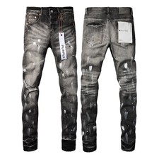 New 2025 purple Brand Men's Spash-INK Personality Fashion Jeans