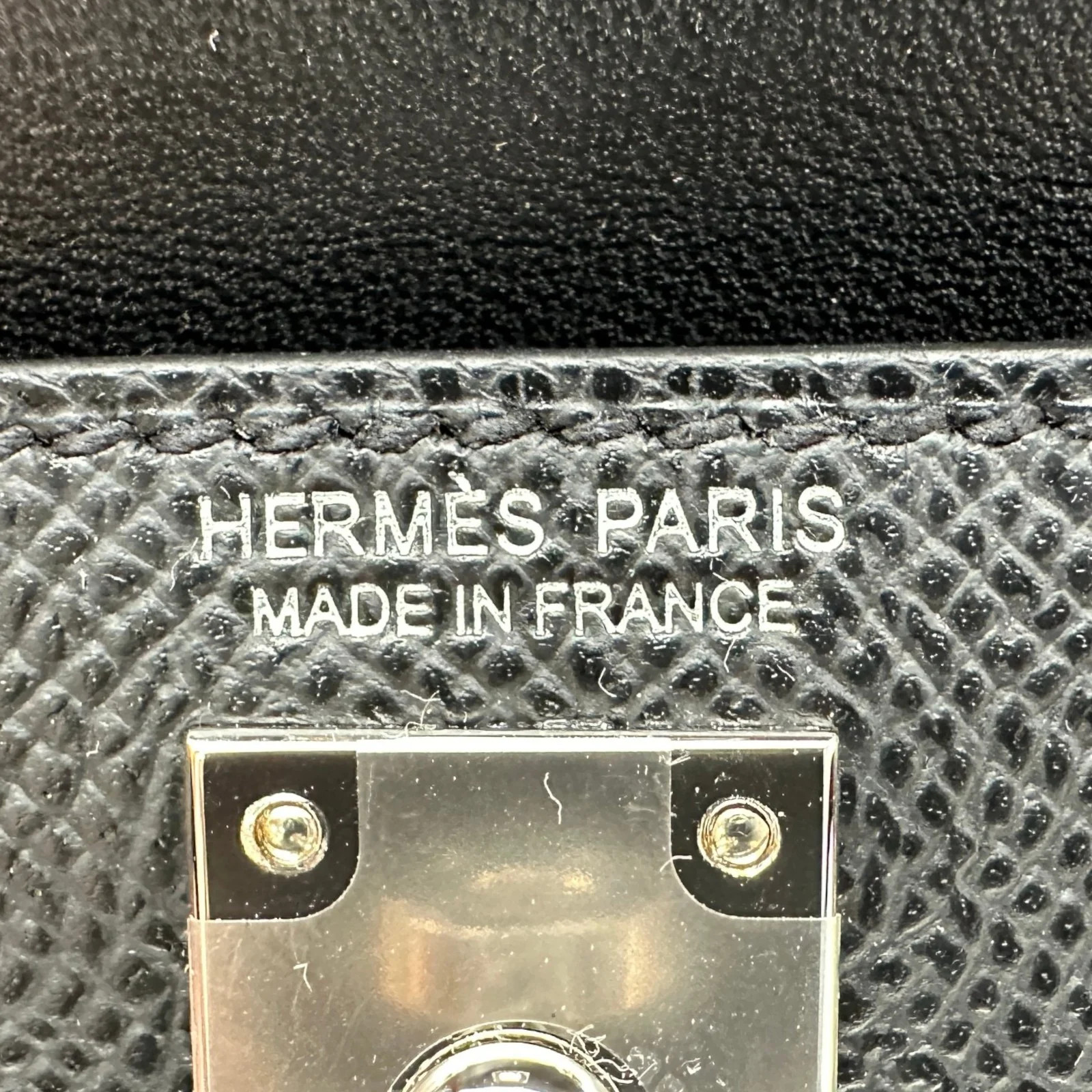 HERMES Mini Kelly 2 Black Epsom Leather Shoulder Bag K Stamp #OKB4527 image 10