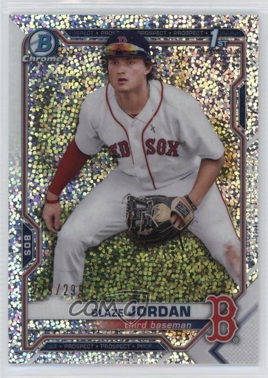 2021 Bowman Chrome Prospects Speckle Refractor /299 Blaze Jordan #BCP-71 19m2