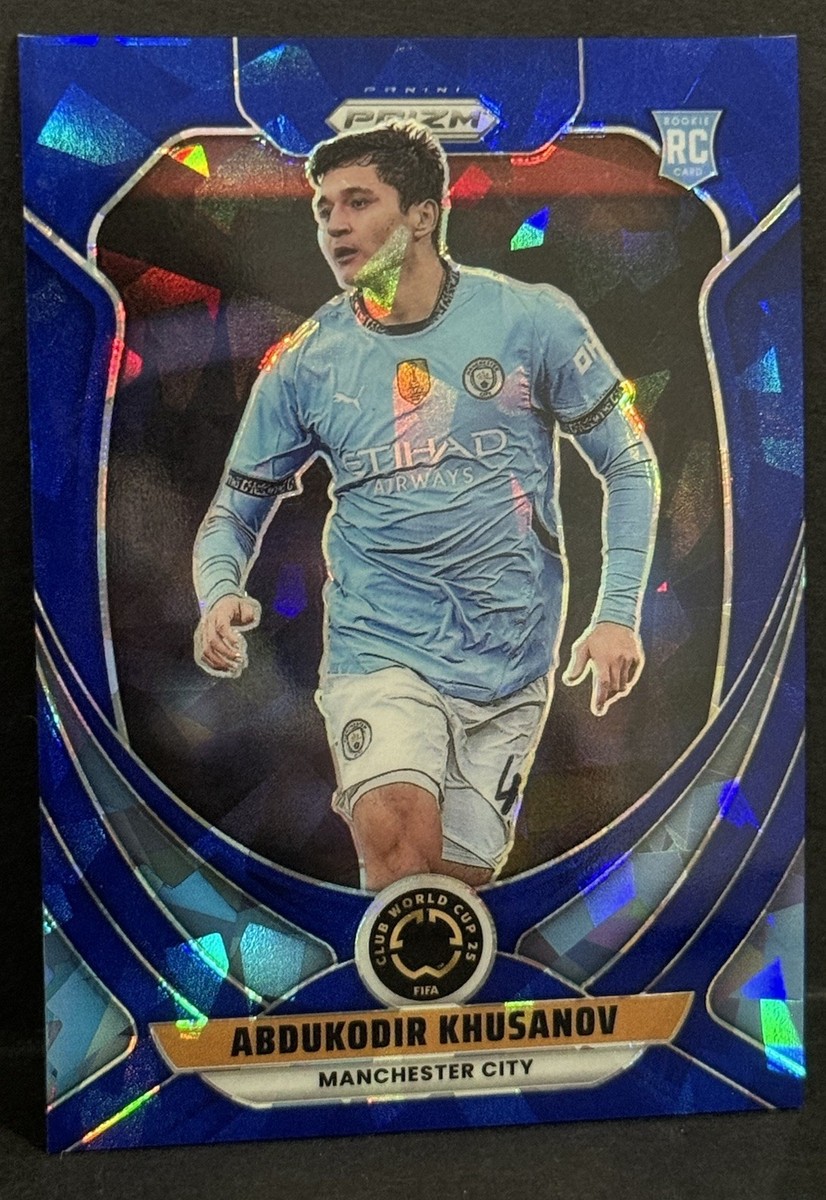 2025 Prizm FIFA Club World Cup Man City RC Abdukodir Khusanov Blue