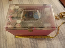 Sewing Box, Sewing Organizer Box Plastic, Sewing Kit Storage Box, Sewing Suppli.