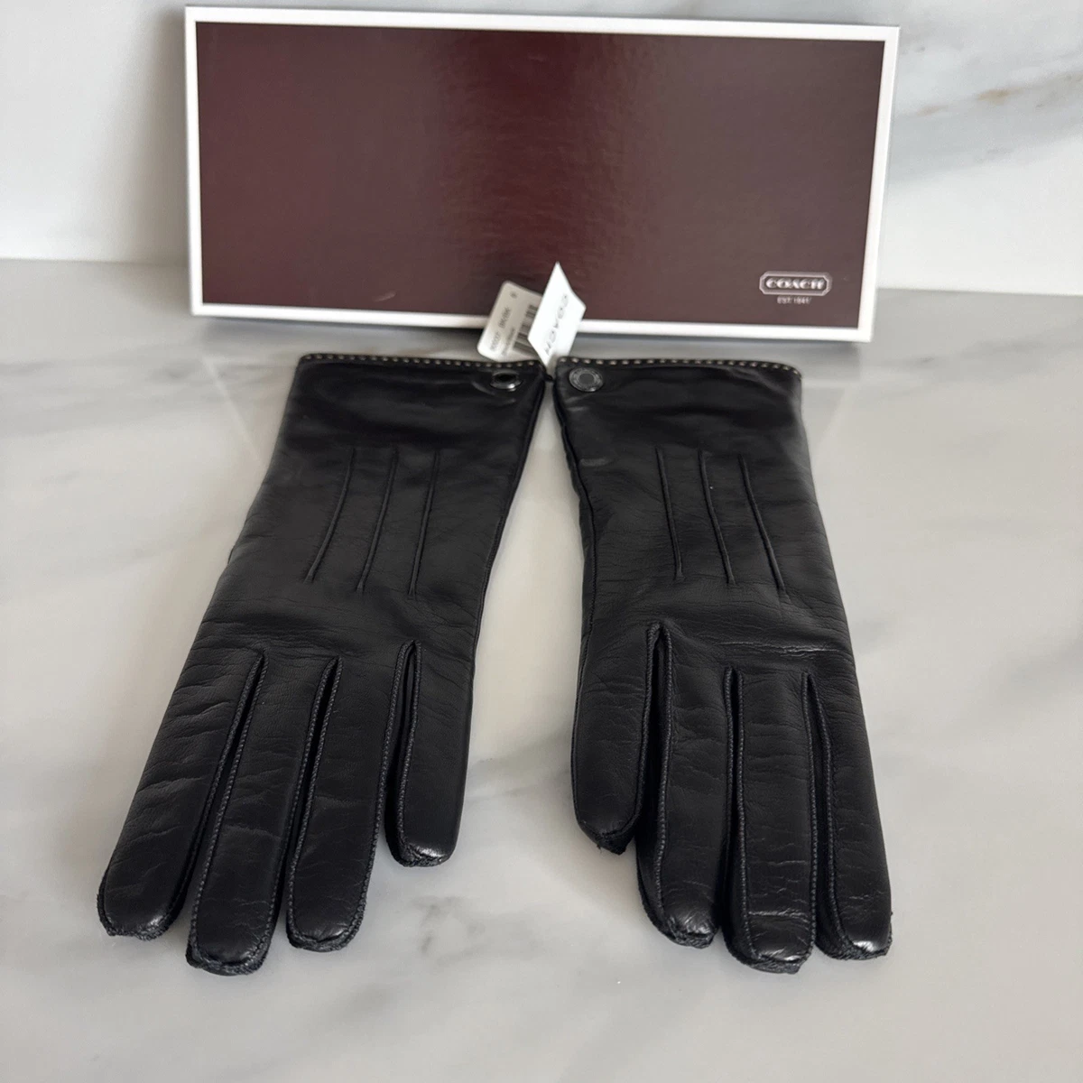 Coach Leather Gloves & Mittens for Women for sale - eBay