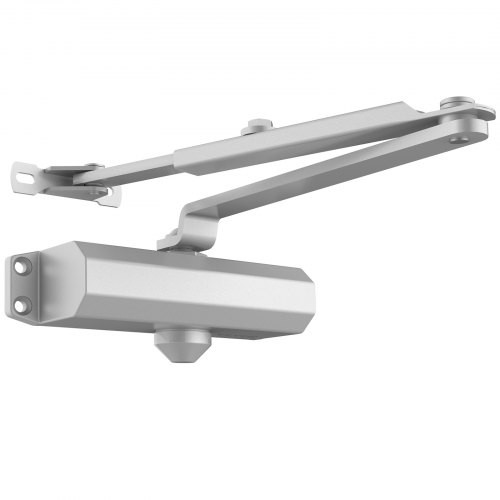 Heavy Duty Hydraulic Door Closer 150lbs Auto Silver Finish Ideal for Home Use - Picture 1 of 8
