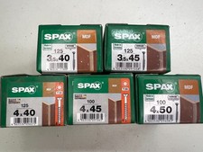 SPAX  MDF Screws Job Lot 5 Boxes 3.5mm x 40mm 45mm & 4mm x 40mm 45mm 50mm