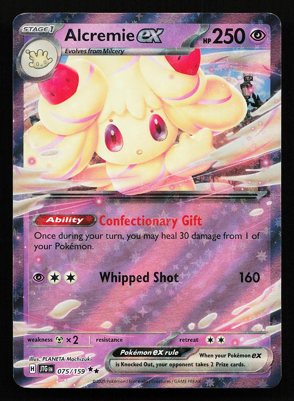 Alcremie ex 075/159 Holo Journey Together Pokémon Card