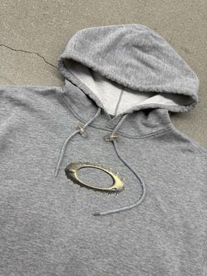 Vintage 90's Oakley Software Center Saw Logo Pullover Hoodie Rare