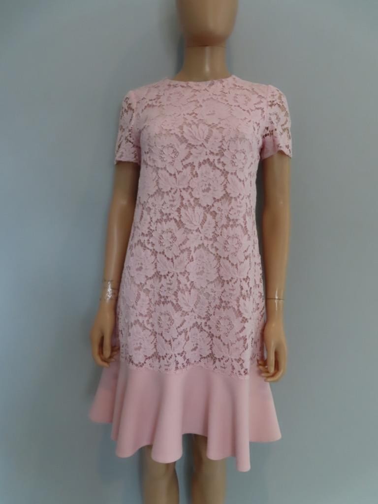 VALENTINO Pink Lace/Ruffle Hem A-Line Dress Size US 6-8 | eBay VALENTINO Pink Lace/Ruffle Hem A-Line Dress Size US 6-8 | eBay