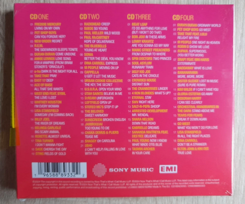 NOW YEARBOOK 1993 - inc WEST END ft SYBIL, SWV, CAPPELLA - 4 CD, 2024 -BRAND NEW - Image 2 of 2