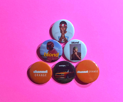Frank Ocean 1.25'' Button Pin Lot of (6) Channel Orange Blonde Nostalgia Ultra