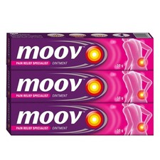 Moov Fast Pain Relief Cream 100 Ayurvedic Formula Nilgiri Oil- 50g Pack of 3 