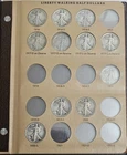 Partial Walking Liberty Silver Half Dollar Set, 15-Coins Dansco Album Good Dates