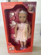 Our Generation Amara 18" Hair Grow Doll with Hair Clips Styling Book