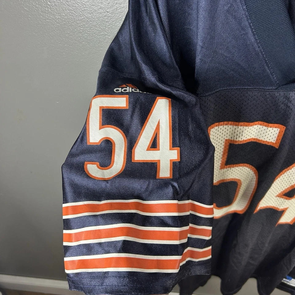 Camiseta vintage del equipo Adidas Brian Urlacher #54 Chicago Bears NFL azul para hombre 2XL Foto 3 de 4