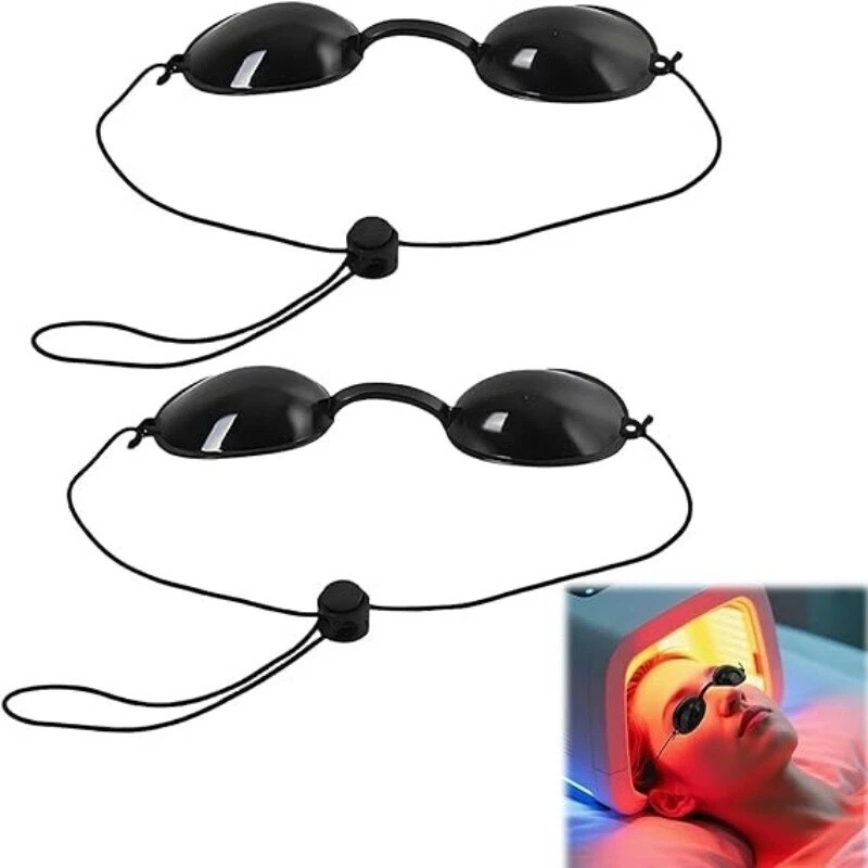 Gafas de sol 2 piezas luz roja protección ocular para sesiones de bronceado interiores y exteriores