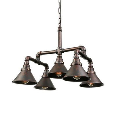 Multiple Pendant Lights Bar Kitchen Steampunk Hanging Lamp 5-Light Chandelier