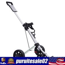 3 Wheel Golf Push Cart Lightweight Push Pull Golf Cart Trolley Sturdy Foldable