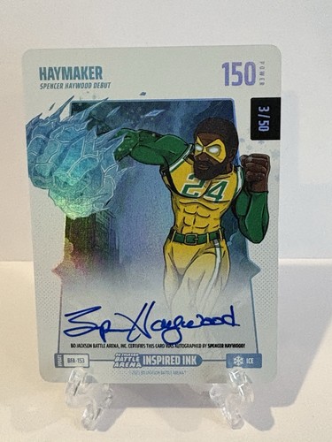 Bo Jackson Battle Arena Update Ink Haymaker Spencer Haywood Ice Auto /50