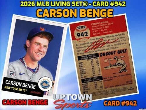 Carson Benge - 2026 MLB Living Set® - Card 942 -Presale
