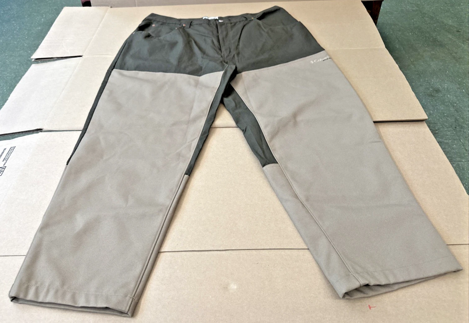 Columbia Pants Mens 44x30 Brown Two Tone Canvas Cotton Outdoor Workwear Hunting