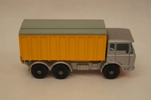MATCHBOX LESNEY #47 DAF Tipper Container Truck Silver/Yellow 1960s ENGLAND