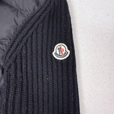 Moncler Maglione Tricot Cardigan Women's XS Black Hybrid Puffer