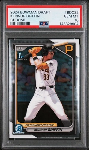 2024 Bowman Draft Chrome #BDC-22 Konnor Griffin PSA 10 1st Bowman