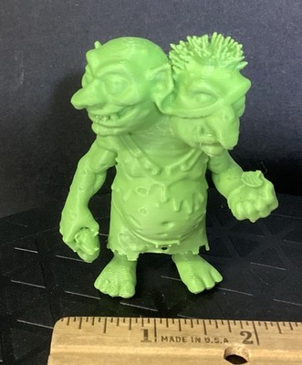 3d Printed Miniature Monster Two Headed Troll, Tabletop Game, Fantasy 2.75  Tall