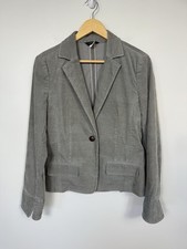 Vintaage J Crew Corduroy Blazer Womens Size 8 Gray One Button Pockets Career