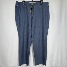 FIGS Technical Collection Heather Blue Drawstring Scrub Pants Men's XL
