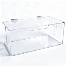 Clear Cable Organizer Storage Box With Lid Acrylic Wire Charger Cord Case Desk