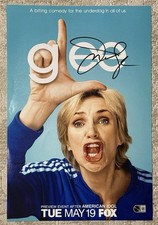 JANE LYNCH SIGNED GLEE SUE SYLVESTER 12x18 POSTER - BECKETT COA