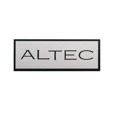 ALTEC Silver brushed aluminum Speaker Custom Logo Badge 106mm 4.17" X39mm 1.54" 