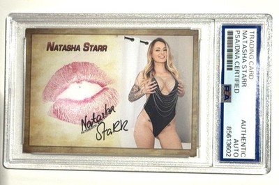 NATASHA STARR Signed   Kiss Card PSA Slab Sexy 2022 Collector Expo  Penthouse