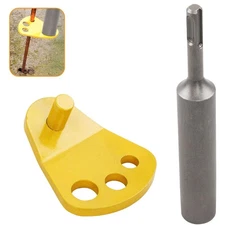 SDS Plus Ground Rod Driver with Adapter Bits For 5/8 1/2 3/4 In Ground Rods