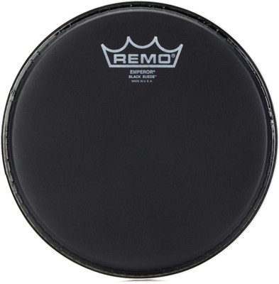 Remo Emperor Black Suede Drumhead - 8 inch (2-pack) Bundle