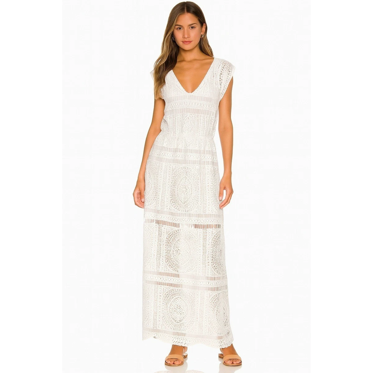 ladies knitted dress Free Red Heart Layered Lace Dress Knitting Pattern main image 0