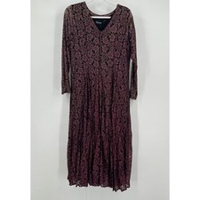 Womens Whimsigoth Lace Maxi Dress Size S Victorian Regency Vamp Witchy Romantic
