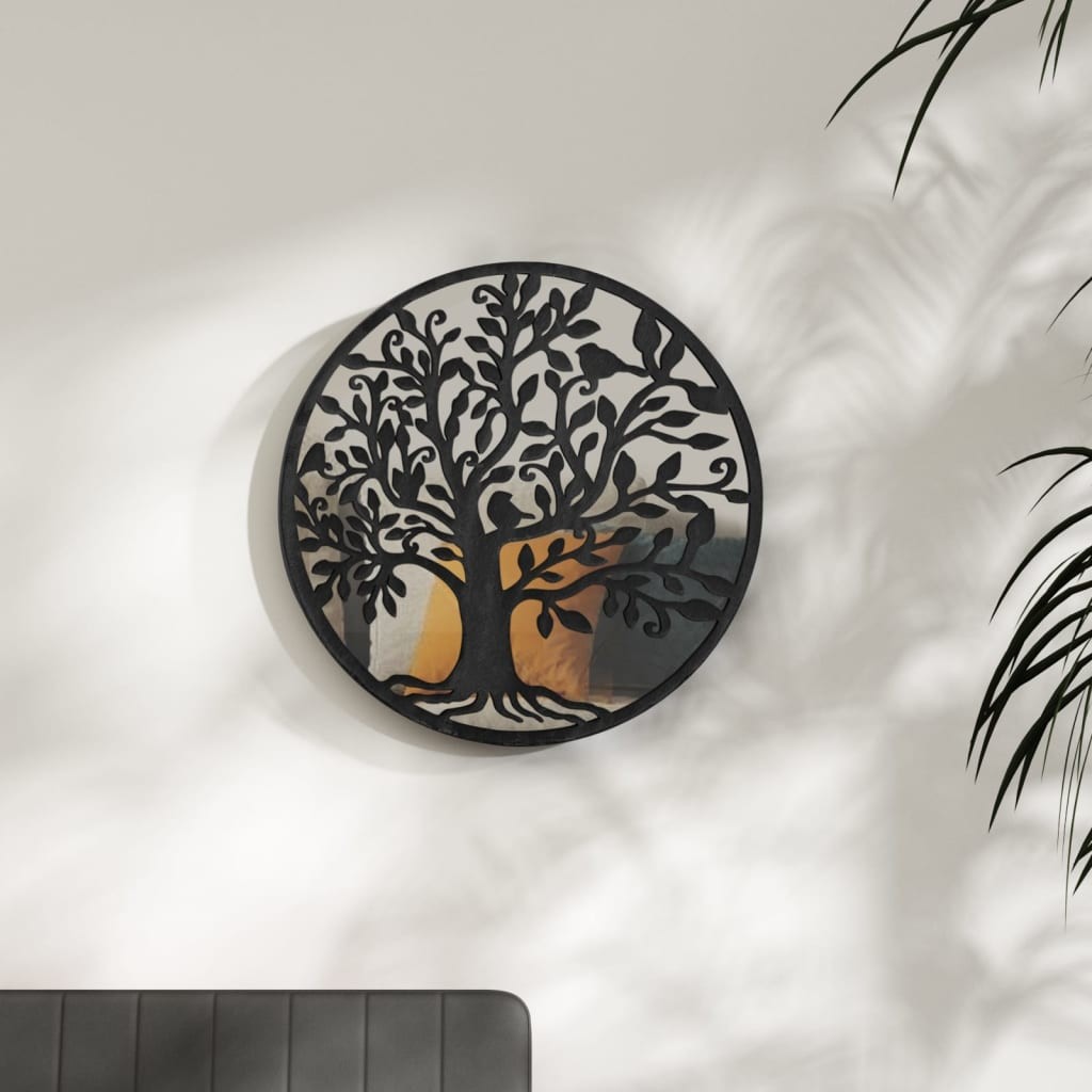 Offerta Specchio Nero Rotondo 40cm vidaXL Ferro | Arredo Casa