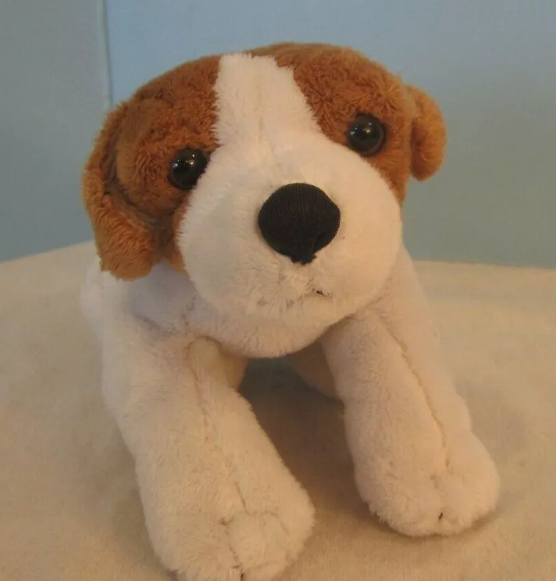 Vintage Singi Dog plush Beagle Lays Flat Brown Black ears nose -   Portugal