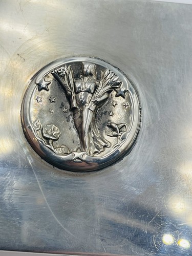 Georg Jensen USA Ancien Argent Sterling Virgo Zodiac Grand Cigarette Étui - Photo 4 sur 12