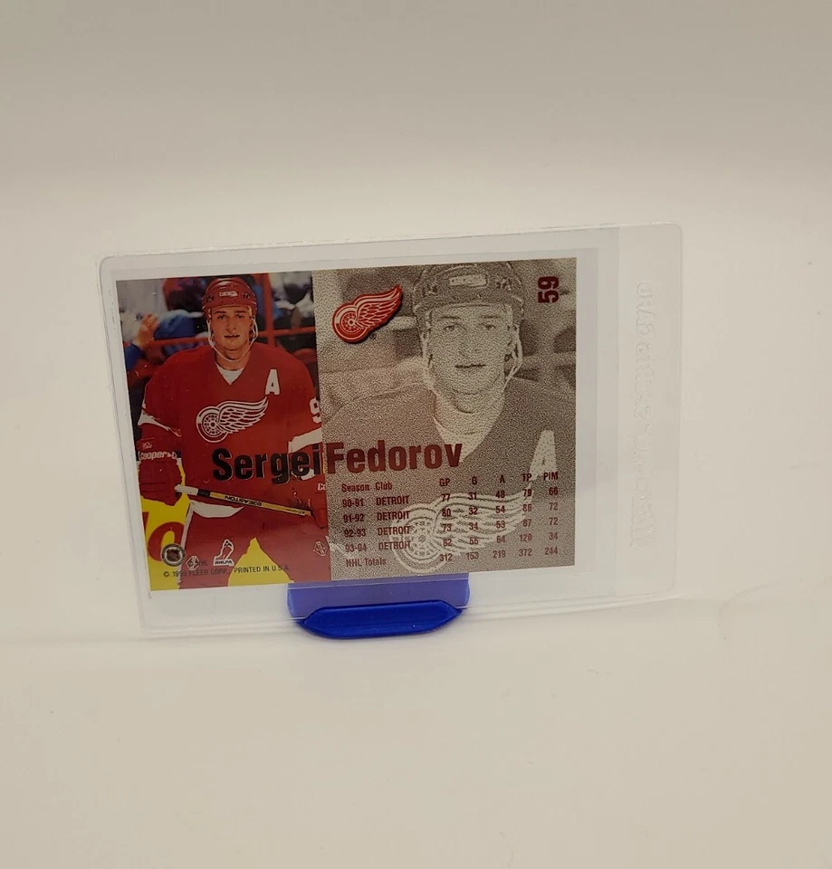 1994-95 Fleer Red Wings Hockey Card #59 Sergei Fedorov - Image 4 of 4