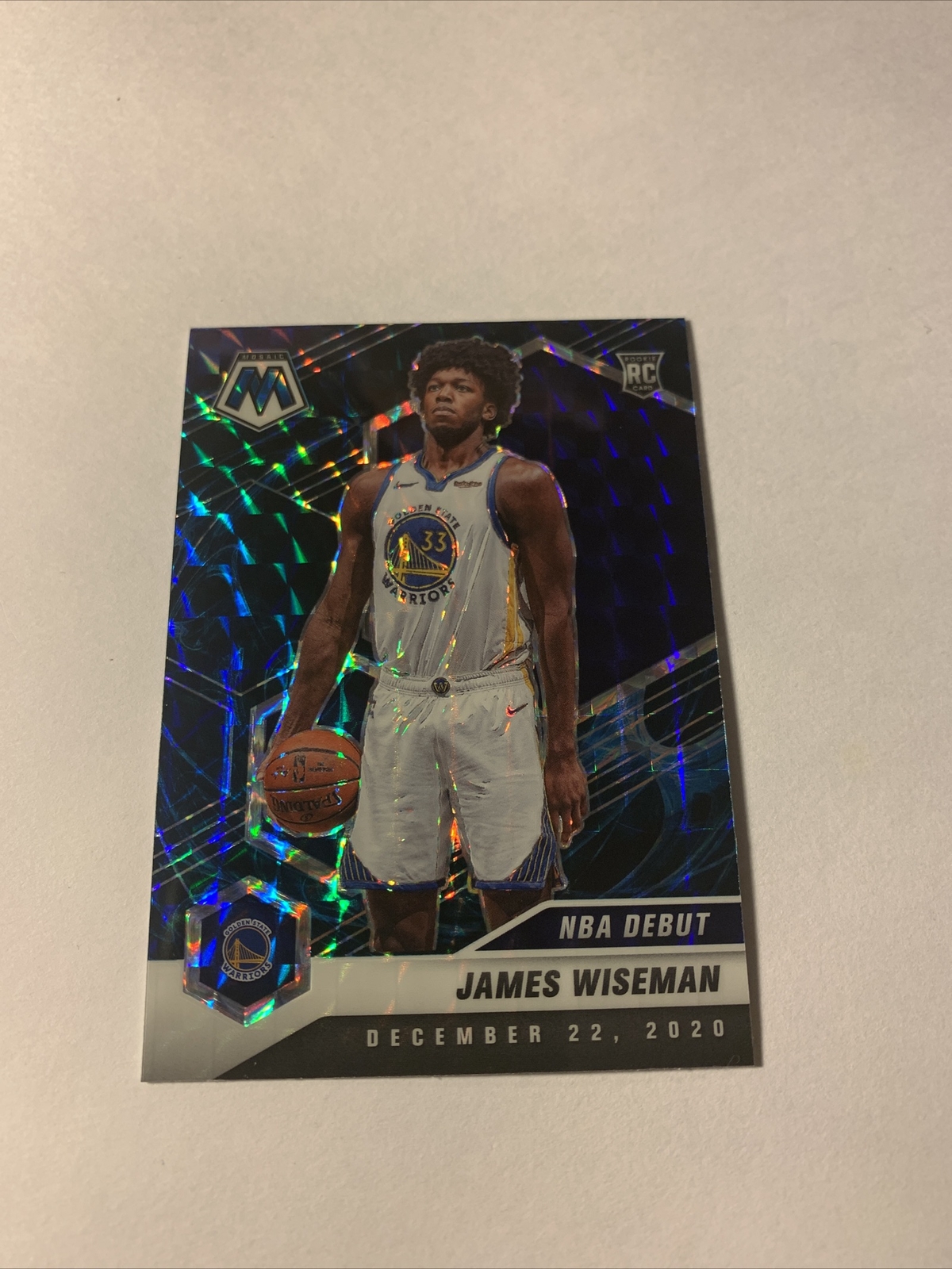2020-21 Mosaic Genesis James Wiseman NBA Debut RC 266 SSP Case Hit Warriors