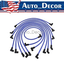 Ignition Spark Plug Wire Set 9pcs 10.5mm For Chevy 350 Sbc Bbc V8 Blue Ignition Spark Plug Wire Set 9pcs 10.5mm For Chevy 350 Sbc Bbc V8 Blue