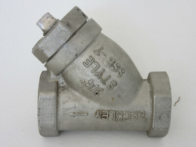 Keckley 3/4 NPT 316 Stainless Y Strainer Screen 600 # STEAM   CF8M Blow Off