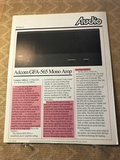 AUDIO MAGAZINE - EQPT REVIEW - ADCOM GFA-565 MONO AMPLIFIER - OCTOBER 1990 D1270