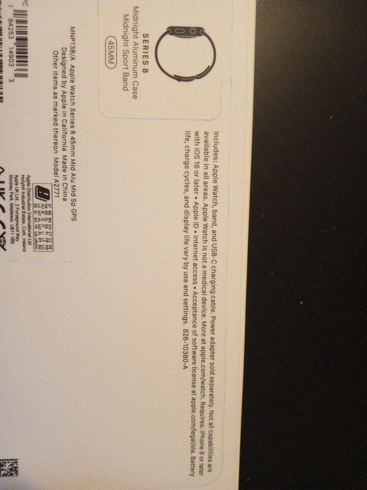 Apple Watch Series 8 45mm Midnight Aluminium Case 194253149033 eBay