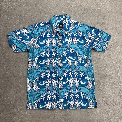 HAWAII Hemd Hawaiishirt Floral G-S Magnum Rockabilly Hawaiianer Aloha 15015 Blau