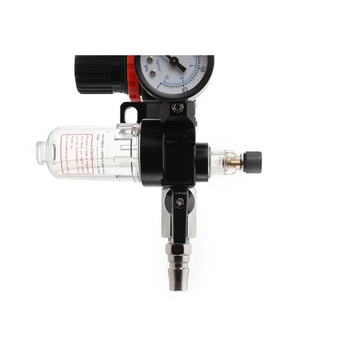 Filtro compressore aria 1/4" separatore acqua olio filtro trappola strumento e regolatore manometro - Foto 5 di 12