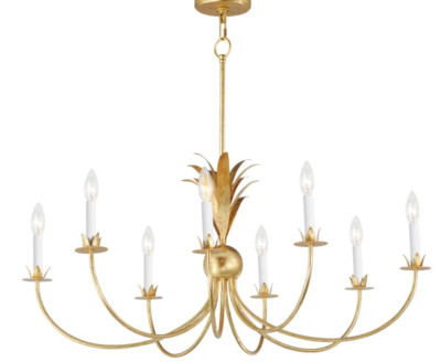Visual Comfort STYLE Gramercy XL Gilded Candle Chandelier Chippendale Coastal